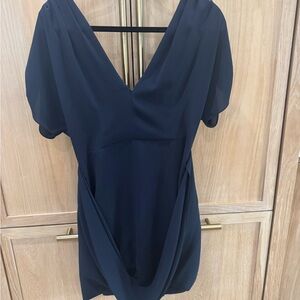 BCBGMaxAzria Deep Blue V-Neck Dress